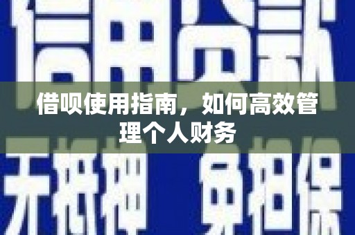 乐昌借呗使用指南，如何高效管理个人财务