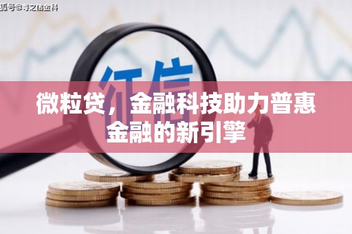 肃州微粒贷，金融科技助力普惠金融的新引擎