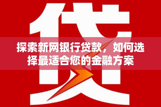 定陶探索新网银行贷款，如何选择最适合您的金融方案