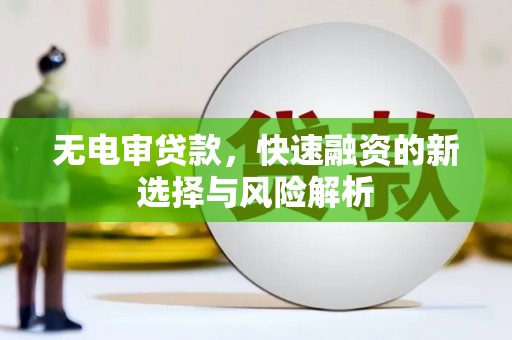 湖西无电审贷款，快速融资的新选择与风险解析