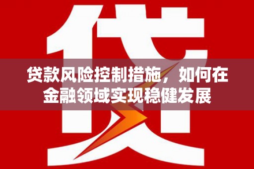 特克斯贷款风险控制措施，如何在金融领域实现稳健发展