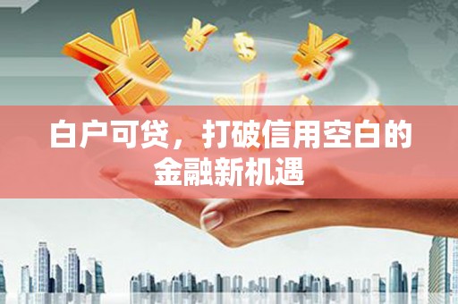 资溪白户可贷，打破信用空白的金融新机遇