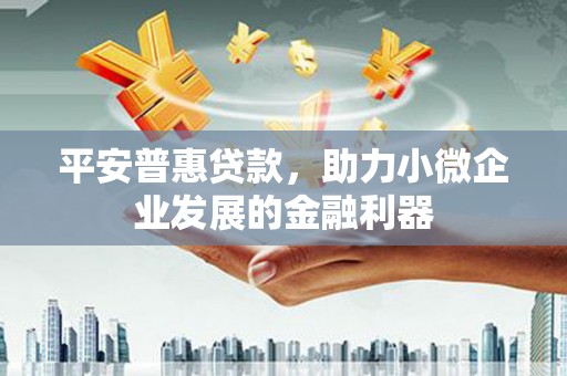 上犹平安普惠贷款，助力小微企业发展的金融利器