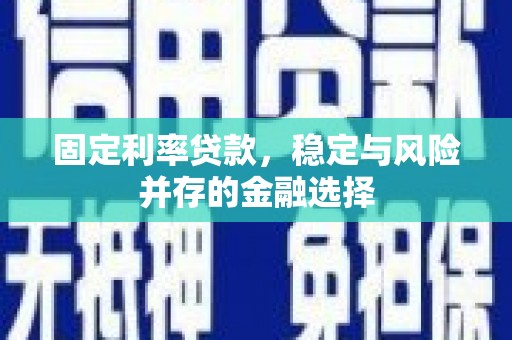平溪固定利率贷款，稳定与风险并存的金融选择