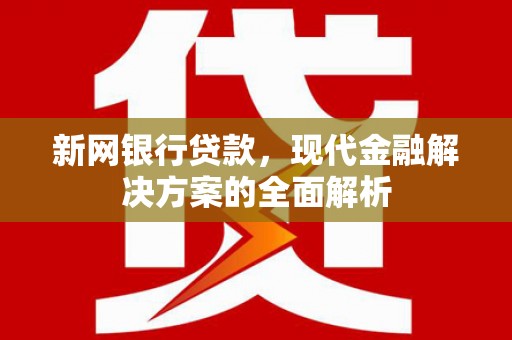古田新网银行贷款，现代金融解决方案的全面解析