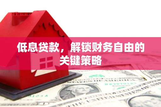 团风低息贷款，解锁财务自由的关键策略